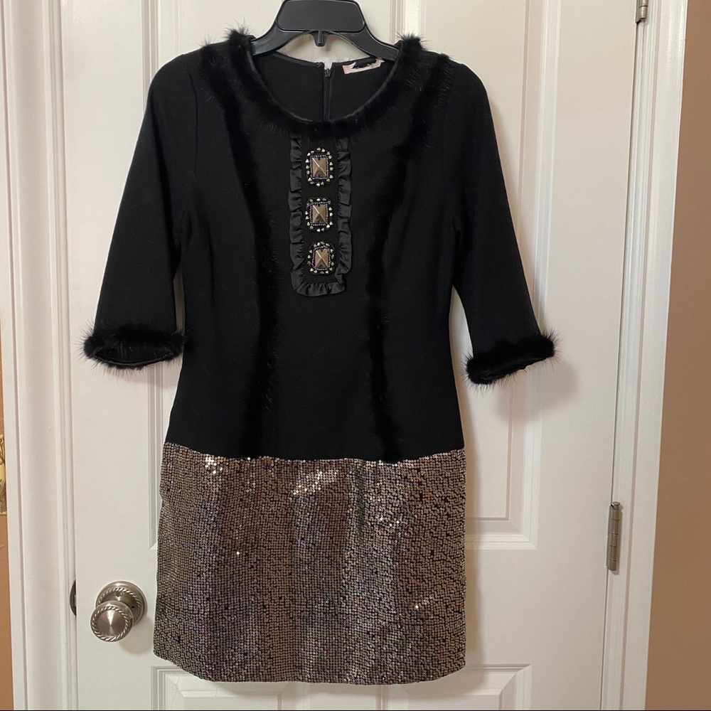 Real fur women dress
